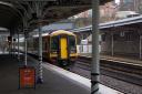 SWT Class 159 no 159108 leaves Teignmouth Station.